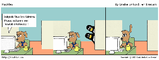 Our first ever comic strip. Hi Hackles!