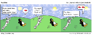 Peter the penguin enjoys the simple things in life.